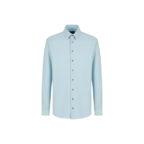 GIORGIO ARMANI Светло-синие мужские рубашки