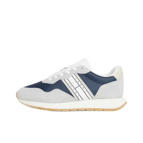 Tommy Hilfiger Устойчивый к истиранию Низкий Топ Повседневная обувь Мужская Серый Синий Белый