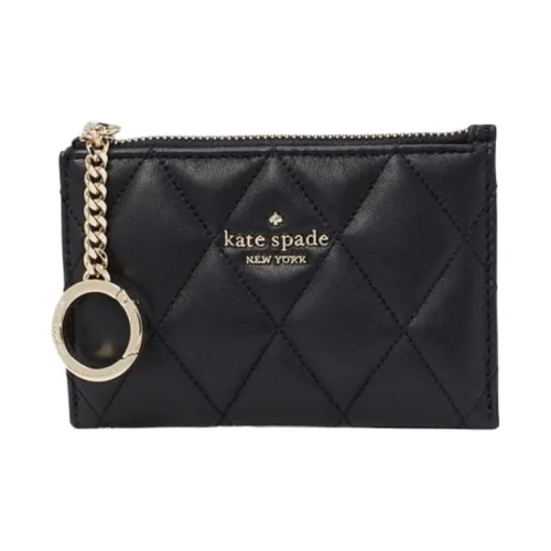 Kate Spade Кожа Кошелек Держатель для карт Женские Черный