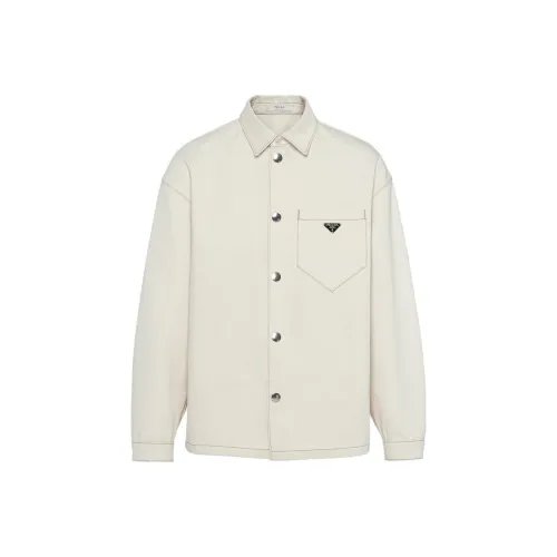 PRADA Экрю Мужские Рубашки