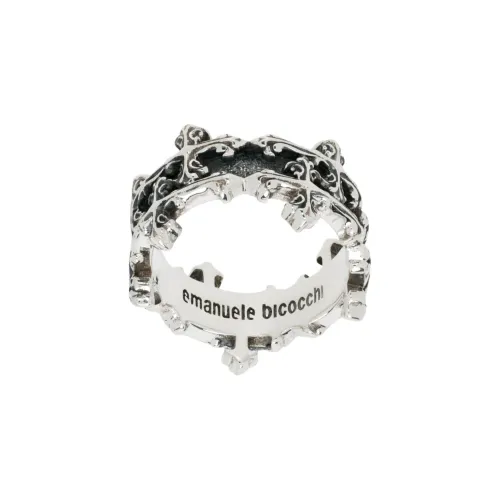 Кольца из стерлингового серебра 925 пробы EMANUELE BICOCCHI Мужские Черные