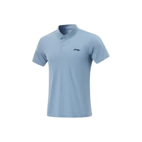 LINING Fitness Series Поло Мужское Wild Серый Синий