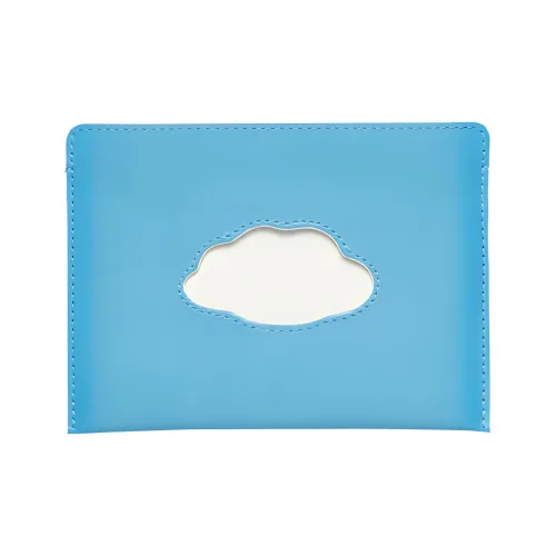 Delvau Magritte Телячья кожа Комбинация Держатель для карт Держатель для карт Женский Небесно-синий Слоновая кость