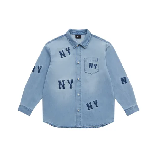 Mlb Base Logo New York Yankees SS25 Рубашка Unisex Light Blue
