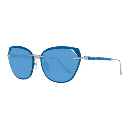 ESCADA Металл Пластик Нерегулярная форма Солнцезащитные очки Женские Синий