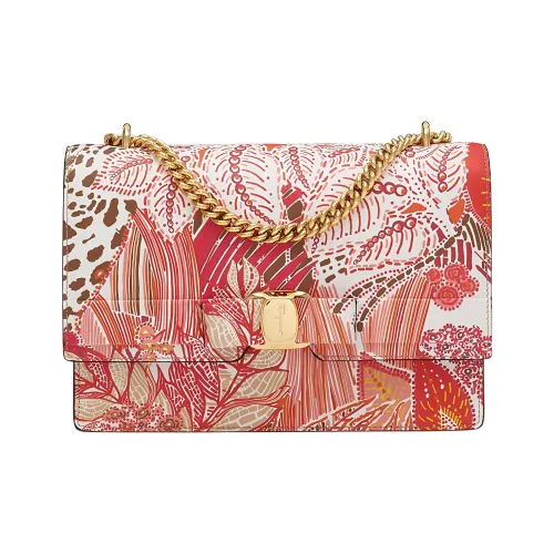 FERRAGAMO Vara Коровья крупнозернистая текстура Сумка через плечо Средняя Женская Многоцветная