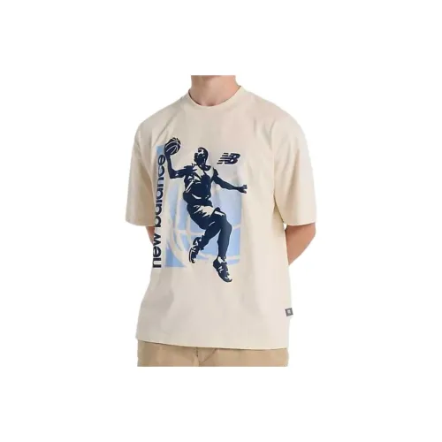 New Balance Hoops Graphic T-Shirt Мужская Бежевая