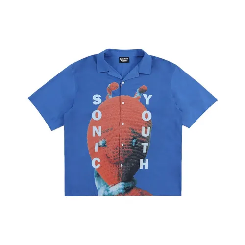 PLEASURES Синие Унисекс Рубашки