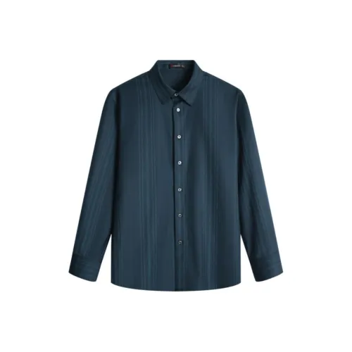 K BOXING Рубашка Мужская Темный Павлиний Зеленый