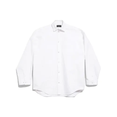 Balenciaga FW24 Рубашка Свободного кроя Унисекс Белая