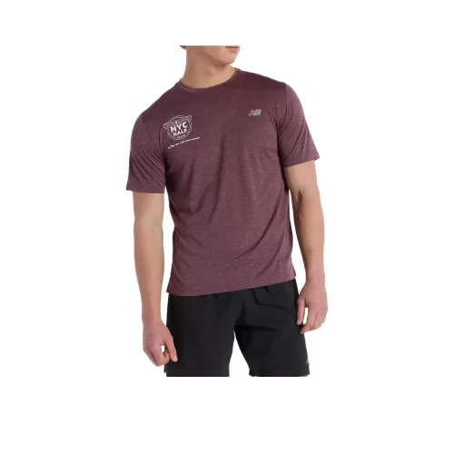 New Balance United Airlines NYC T-Shirt Мужской Фиолетовый