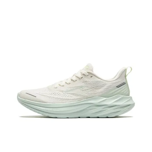 Erke Slip-resistant Abrasion-resistant Low Top Casual Running Sneakers Women's White Green Эрке Противоскользящие Устойчивые к истиранию Низкие Топ Повседневные Беговые Кроссовки Женские Белые Зеленые