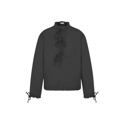 DIOR FW24 Рубашка с бантами мужская темно-серый