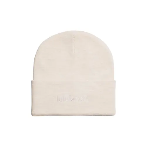 lululemon Смесовая шерсть Шапки-бини Унисекс Смешанный цвет Костяной белый