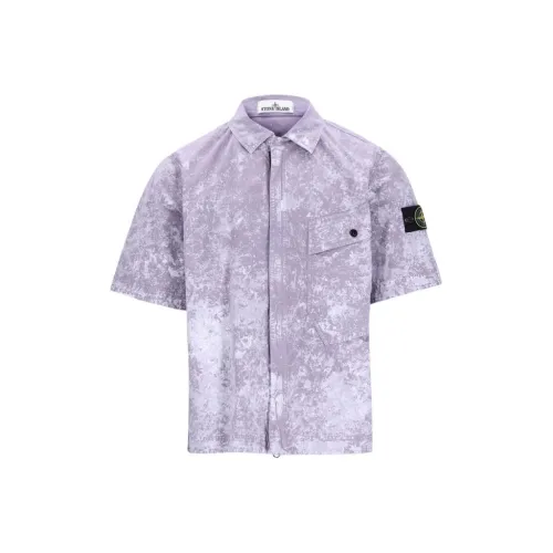 Stone Island Pearl Gray Мужские Рубашки