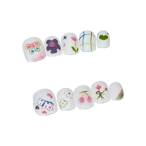 THE CABB SOUL Spring Flower Walkway Spring Blossoms Whisper Короткий Круглый Белый Jump Цвет Милый