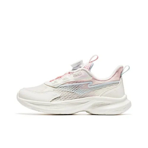 ERKE KIDS Rainbow E Multicolor Противоскользящий Амортизация и Дышащий Низкий Топ Детская Беговая Обувь Белый Розовый