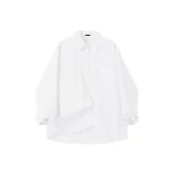 [Heavyweight Oxford] Белый (с романтическим логотипом "Персиковый цветок" на груди)