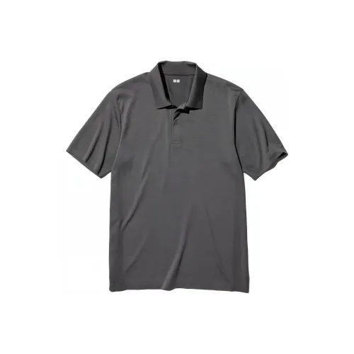 UNIQLO Поло Унисекс Asphalt Серый