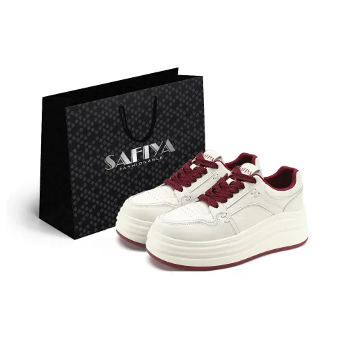 Safiya Low Top Скейтборд Кроссовки Женские Экрю Красный