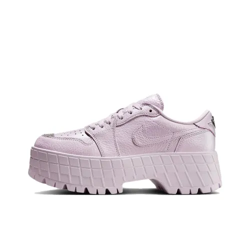 Jordan Air Jordan 1 Casual Low Top Розовый Фиолетовый/Металлический Серебристый Женский