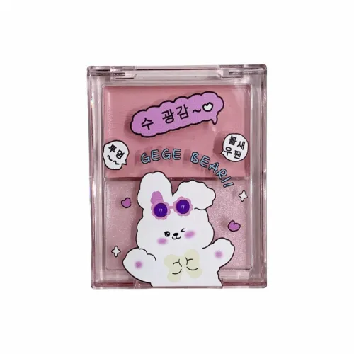 Gege Bear Dewy Blush Palette Осветляющий тон кожи Легко смешивается с цветом лица Глянцевый