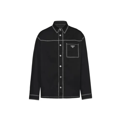 PRADA Мужские Черные Рубашки