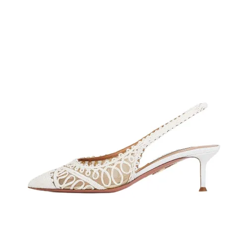 AQUAZZURA Kahlo Узкий каблук Высокие каблуки 5 см Женские Белые