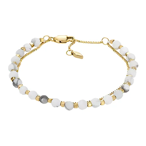 FOSSIL Нержавеющая сталь Гранатовый браслет Женский Белый