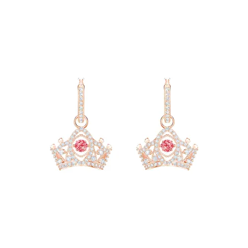 Swarovski Bee A Queen Серьги с покрытием из розового золота, красные/розовое золото, женские