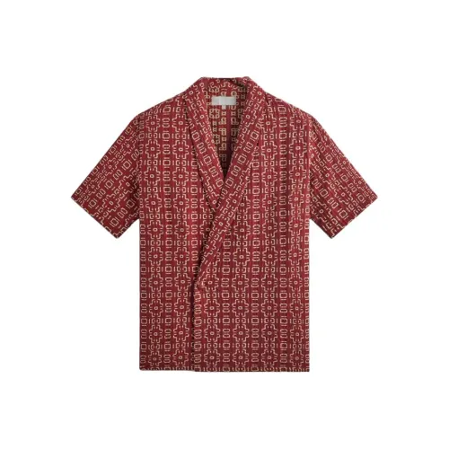 KITH SS24 Рубашка Унисекс Горький Вино Flavor And Color