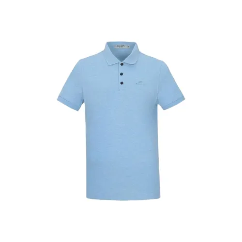 BRAUN BUFFEL Blue Men's Polo
