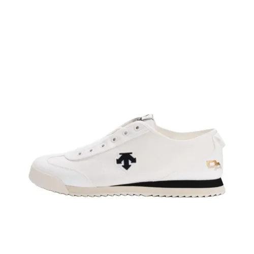 DESCENTE Chron Slip-resistant Abrasion-resistant Low-top Canvas Shoes Unisex White DESCENTE Chron Противоскользящие устойчивые к истиранию низкие кеды унисекс белый