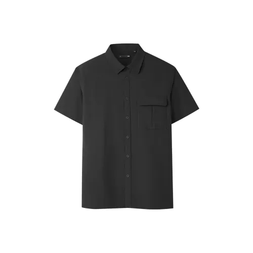 HLA The mountain is not in the high series Короткий рукав Повседневная рубашка Мужская