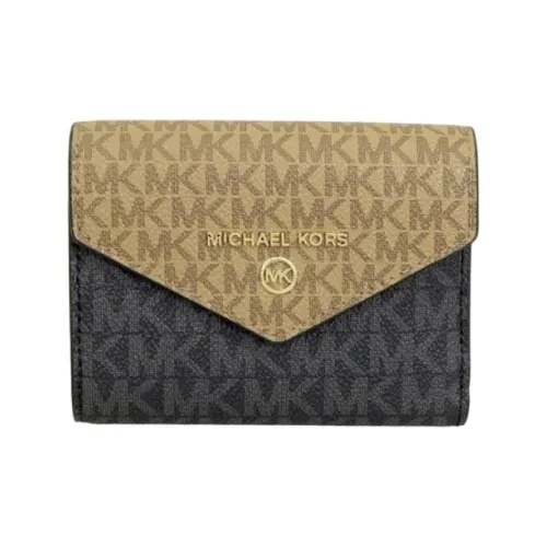 MICHAEL KORS Jet Set кошелек из ПВХ с покрытием из холста унисекс черный коричневый