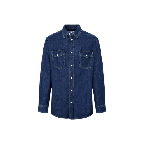 Pepe Jeans Blue Men's Shirts Пепе Джинс Синий Мужские Рубашки