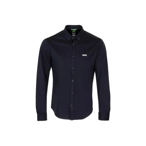 Hugo Boss Рубашка Мужская Темно-синяя