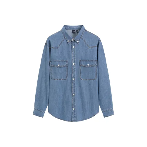 GAP совместная марка Средняя стирка Мужские рубашки