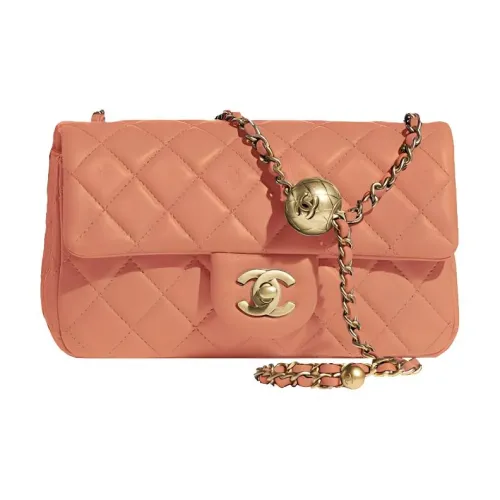 CHANEL 21B Fall Classic Flap CF Кожа Сумка через плечо Женская Dried Rose Pink