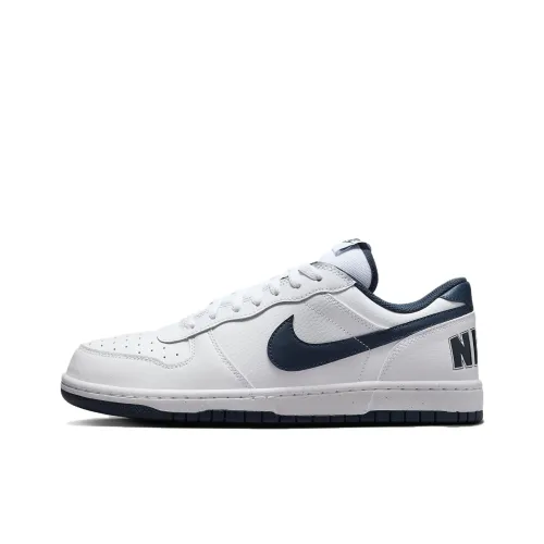 Nike BIG Low Амортизация Износостойкий Низкий Топ Скейтборд Кроссовки Унисекс Белый Синий
