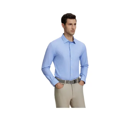 OUDING Blue Men's Shirts OUDING Синий Мужские Рубашки