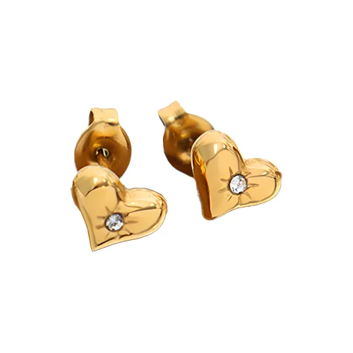 JOLLY SEASONS Серьги из титанового стального сплава с цирконием женские