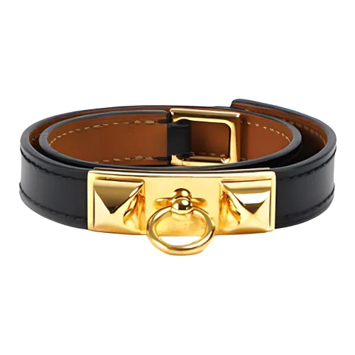 HERMES Кожа Наручные повязки Женские Черный