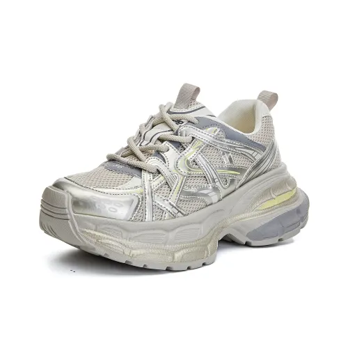 VAEL Galaxy Trajectory Юбка Резистентная Дышащая Увеличивающая Высоту Низкий Топ Кроссовки с Толстой Подошвой Женские