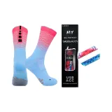 Майами Ночной Шнурки 1 Упаковка + Розовые Синие Градиентные Баскетбольные Носки Универсального Размера 1 Пара