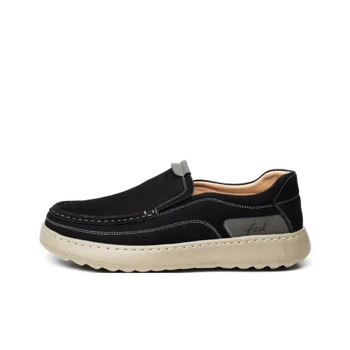 FED Мужская повседневная обувь, низкий топ, черный, мужской