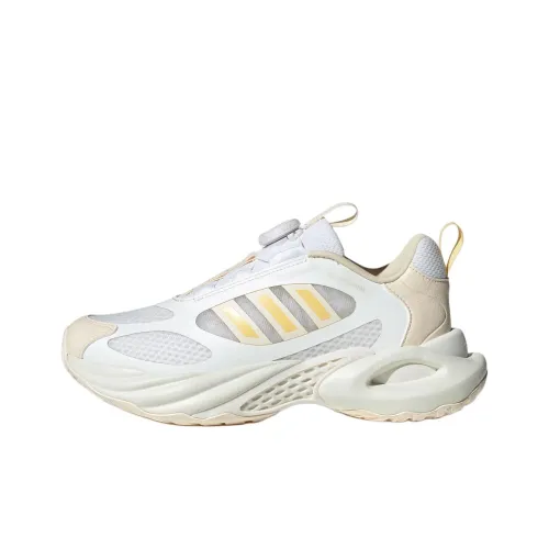 Adidas Climacool Vento 4,0 Детская беговая обувь Низкий топ Ярко-белый/Светло-оранжевый Желтый Школьный возраст