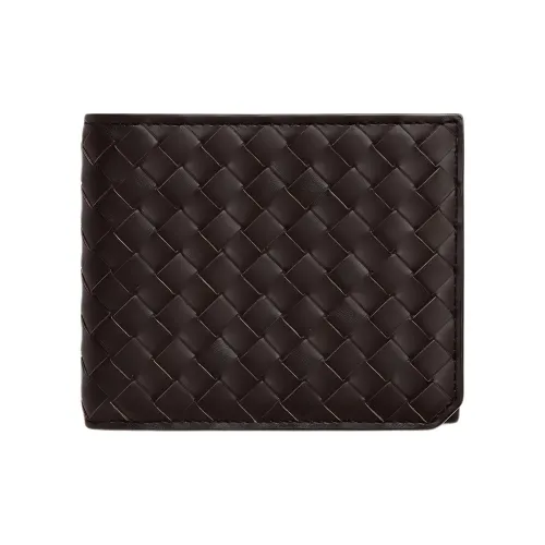Bottega Veneta Intrecciato Коровья кожа Кошелек Стандартный Мужской Шоколадный коричневый