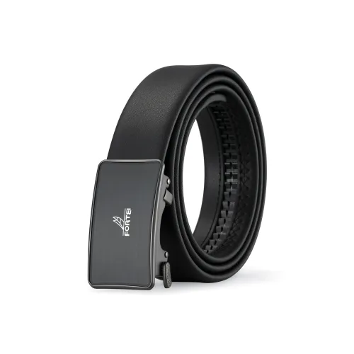 FORTEI Ремни из коровьей кожи Мужской Черный 3,5 см