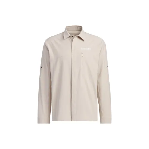 Adidas Бежевый Умбра Мужские Рубашки